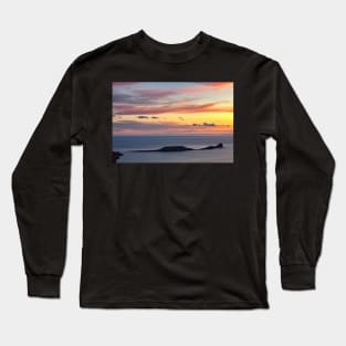 Worms Head, Rhossili Bay Long Sleeve T-Shirt